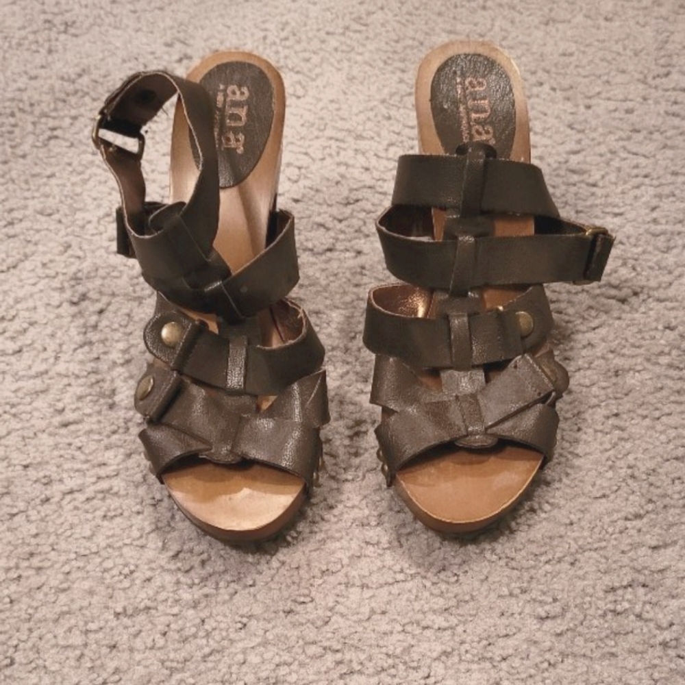 A.N.A Brown Strappy Sandals